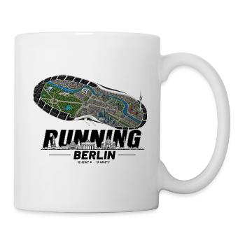 Running Berlin Laufschuh Stadtkarte - hell - Tasse - Weiß - Rechts