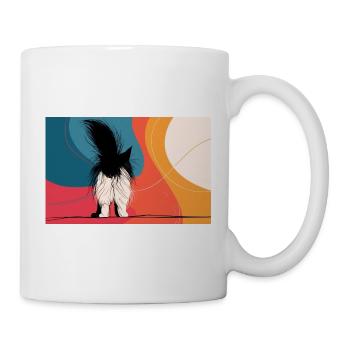Katze von hinten - Tasse - Weiß - Rechts