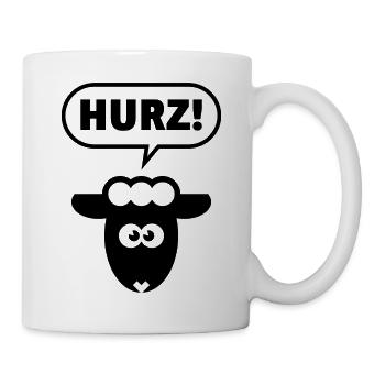 Hurz! (Lamm / Black / Lustig / Total Normal / POS) - Tasse - Weiß - Rechts