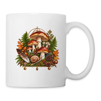 Pilzparadies Herbstzauber - Tasse - Weiß - Rechts