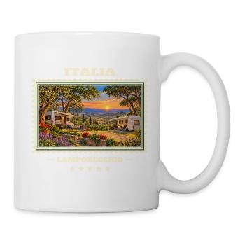 Italien Lamporecchio Camping Vintage Reisemarke - Tasse - Weiß - Rechts