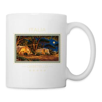 Italien Orbetello Camping Vintage Reisemarke - Tasse - Weiß - Rechts