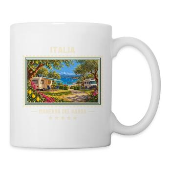 Italien Manerba del Garda Camping Vintage Marke - Tasse - Weiß - Rechts