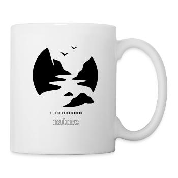 Natur Silhouetten im Mondlicht - Tasse - Weiß - Rechts