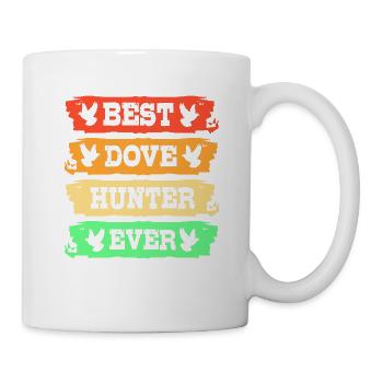 Taube Taubenjagd Jagd Jäger - Tasse - Weiß - Rechts