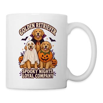Spooky Nights Loyal Company – Golden Retriever Hund - Tasse - Weiß - Rechts