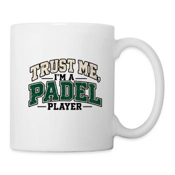 Trust Me I'm a Padel Player – Retro Design - Tasse - Weiß - Rechts