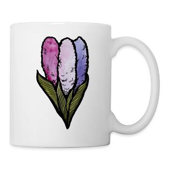 Pastell-Baumwollblumen-Trio - Tasse - Weiß - Rechts