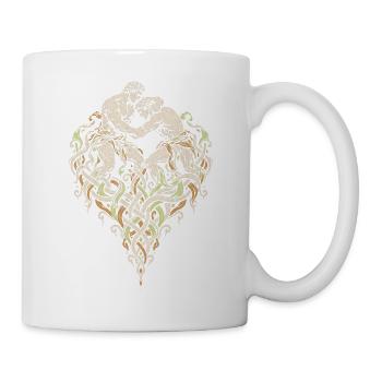 Die Wölfin Roms im Flechtwerk - Tasse - Weiß - Rechts