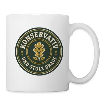 Konservativ und stolz drauf Abzeichen - Tasse - Weiß - Rechts