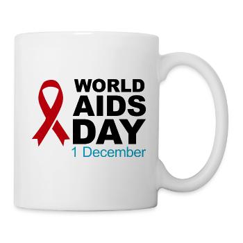 Welt-AIDS-Tag Band 1. Dezember - Tasse - Weiß - Rechts