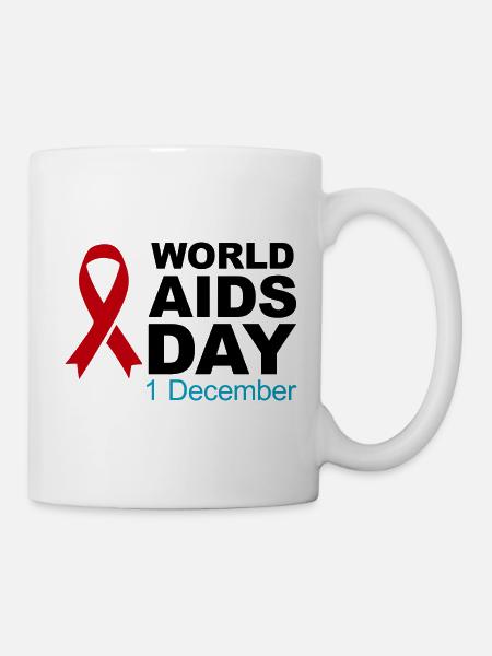 Welt-AIDS-Tag Band 1. Dezember - Tasse - Weiß