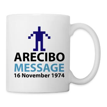 Pixel Avatar Nachricht Logo Arecibo - Tasse - Weiß - Rechts