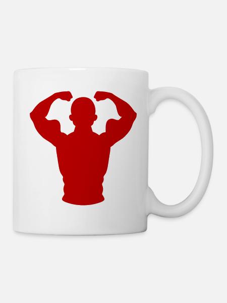 Crimson Flex Silhouette - Tasse - Weiß