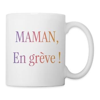STREIK. DEMONSTRATION. HUMOR. LUSTIG. KOMISCHER - Tasse - Weiß - Rechts