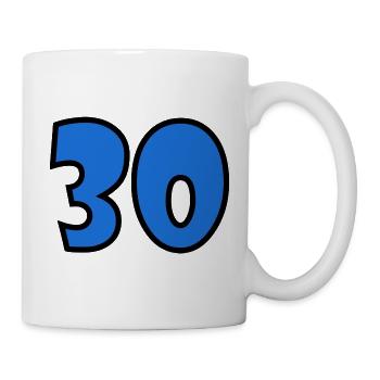 30. 30 JAHRE. 30-JÄHRIGES JUBILÄUM. 30-JÄHRIGES JUBILÄUM. - Tasse - Weiß - Rechts
