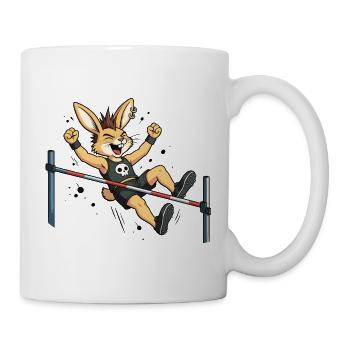Bunny Punk Hochsprung-Athlet - Tasse - Weiß - Rechts