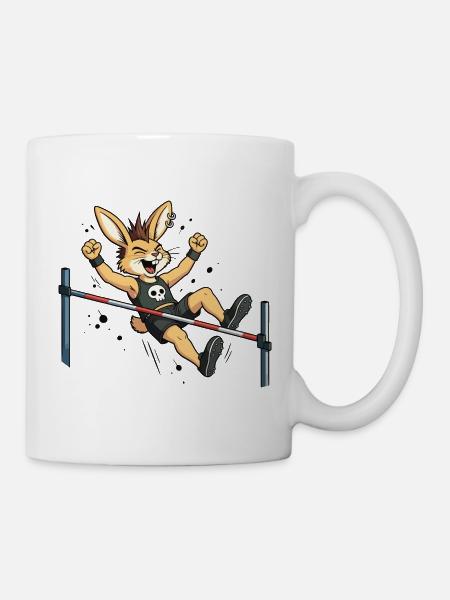 Bunny Punk Hochsprung-Athlet - Tasse - Weiß