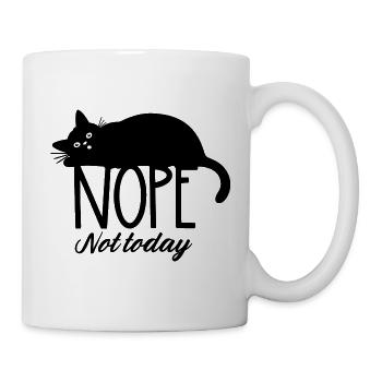 Nope not today cat  - Tasse - Weiß - Rechts