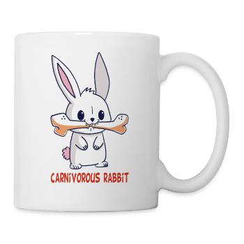 Das fleischfressende Kaninchen - Tasse - Weiß - Rechts