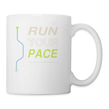 Run Your Pace - Tasse - Weiß - Rechts