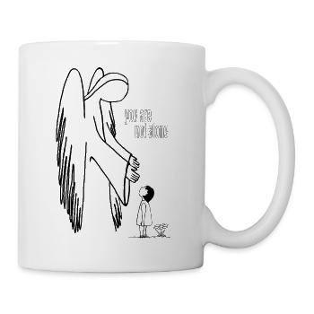 You Are Not Alone – Schutzengel Statement - Tasse - Weiß - Rechts