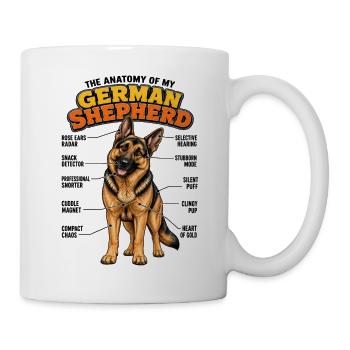 Deutscher Schäferhund  Anatomie Familienhund  - Tasse - Weiß - Rechts