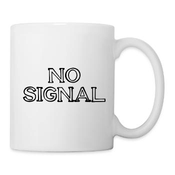 No Signal Schriftzug handgezeichnet - Tasse - Weiß - Rechts