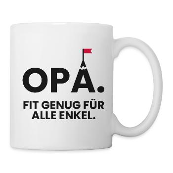 Fitter Opa am Berg für alle Enkel - Tasse - Weiß - Rechts