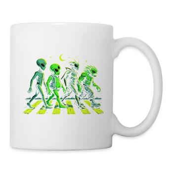 Alien Gang Neon Retro Science Fiction - Tasse - Weiß - Rechts