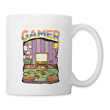 Retro Old School Gamer - Tasse - Weiß - Rechts