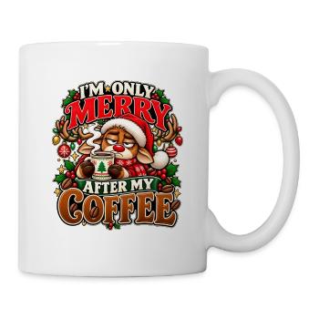 Merry After My Coffee Reindeer - Tasse - Weiß - Rechts