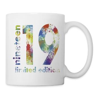 19. Geburtstag Limited Edition Geschenk - Tasse - Weiß - Rechts