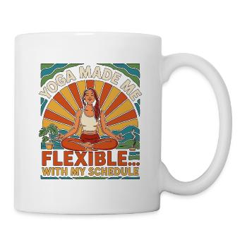Yoga Instructor Yoga Made Me Flexible Meditation - Tasse - Weiß - Rechts