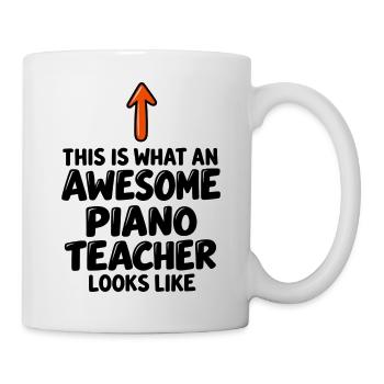 Klavierlehrer-Wertschätzungsgeschenk - Tasse - Weiß - Rechts