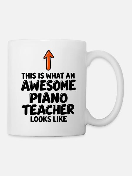 Klavierlehrer-Wertschätzungsgeschenk - Tasse - Weiß