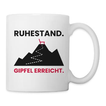Rente am Gipfel angekommen - Tasse - Weiß - Rechts