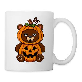 Grummeliger Kürbisbär - Tasse - Weiß - Rechts
