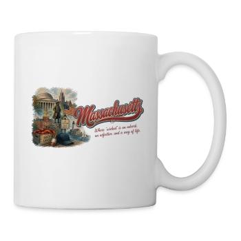 Massachusetts Retro Vintage Bay State Design - Tasse - Weiß - Rechts