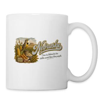 Nebraska Retro Vintage Cornhusker Good Life Design - Tasse - Weiß - Rechts