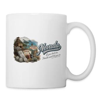 Nevada Retro Vintage Silver State Las Vegas Design - Tasse - Weiß - Rechts