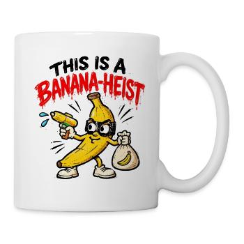 Banana Heist – Lustige Gangster Banane - Tasse - Weiß - Rechts