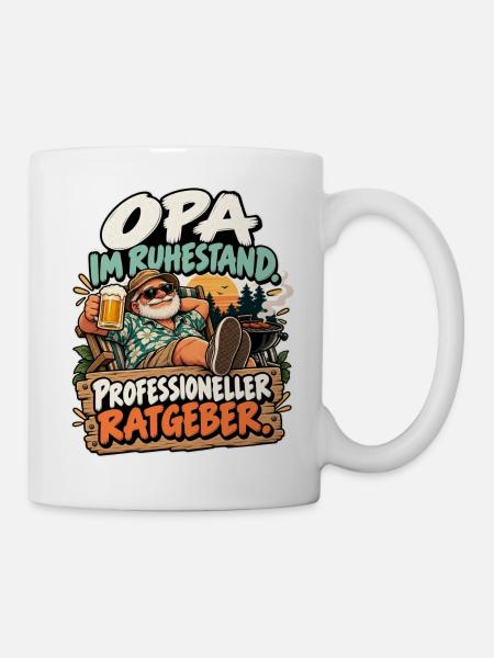 Opa im Ruhestand: Profi Ratgeber - Tasse - Weiß