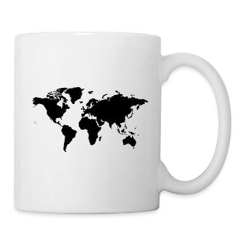 Weltkarte - Tasse - Weiß - Rechts