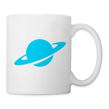 Blauer Ringplanet - Tasse - Weiß - Rechts