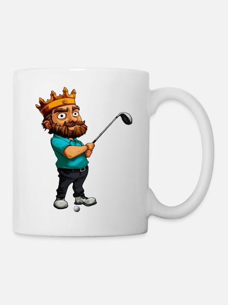 Könige Golf / Golfer King - Tasse - Weiß