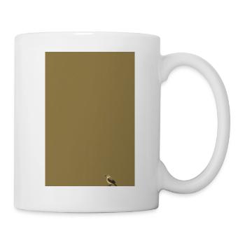 Japanische Buschgrasmücke – Minimalistisches Vogel - Tasse - Weiß - Rechts