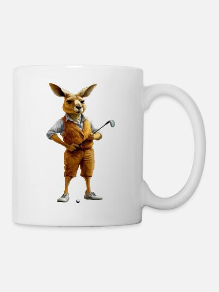 Golf Kängurus - Tasse - Weiß