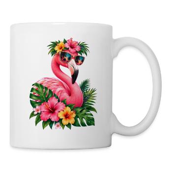 Niedlicher Flamingo Süße Flamingos - Tasse - Weiß - Rechts