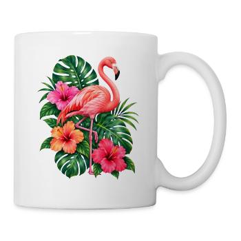 Niedlicher Flamingo Süße Flamingos - Tasse - Weiß - Rechts